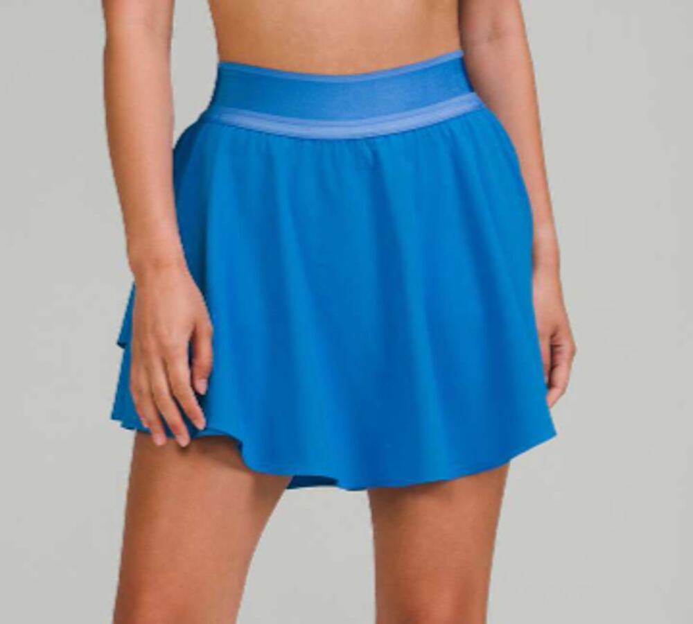 Lululemon Court Rival High-Rise Skirt Skort Long Poolside Blue 10